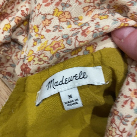 Madewell Tiered Print-Mix Midi Dress Jaipur Floral Tie Back - Picture 4 of 6